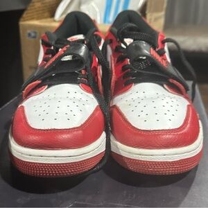Jordan Red and White Sneakers with Black Laces size11